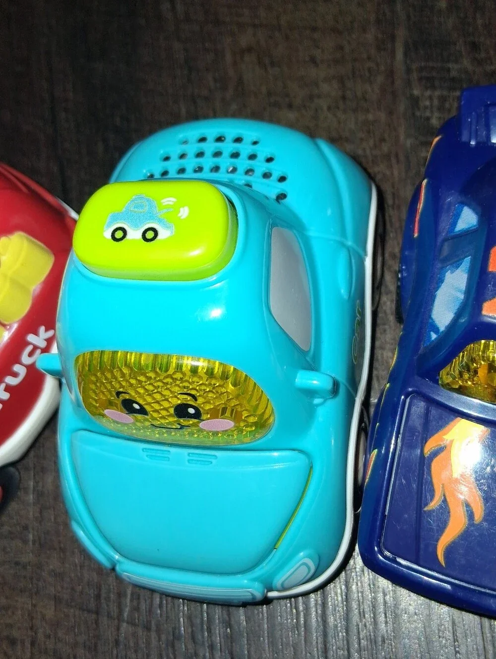 Vtech Talking Vehicle Pack - Red Fire Truck, Light Blue Car & Dark Blue Race Car